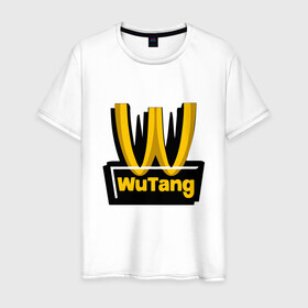 Мужская футболка хлопок с принтом W - Wu-Tang в Екатеринбурге, 100% хлопок | прямой крой, круглый вырез горловины, длина до линии бедер, слегка спущенное плечо. | black | hiphop | method man | music | new york | nyc | odb | old school | rap | rza | wu tang clan | wutang | ву тэнг | граффити | микрофон | музыка | нью йорк | рэп | рэпер | хипхоп