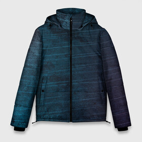 Мужская зимняя куртка 3D с принтом Texture Blue Ripples в Екатеринбурге, верх — 100% полиэстер; подкладка — 100% полиэстер; утеплитель — 100% полиэстер | длина ниже бедра, свободный силуэт Оверсайз. Есть воротник-стойка, отстегивающийся капюшон и ветрозащитная планка. 

Боковые карманы с листочкой на кнопках и внутренний карман на молнии. | Тематика изображения на принте: background | blue | dark | gradient | lines | paints | purple | red | ripples | spot | spots | stripes | texture | waves | волны | голубая | градиент | краски | красный | линии | полосы | пятна | пятно | рябь | текстура | темная | тьма | фиолето