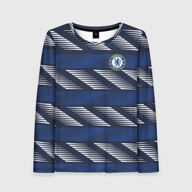 Женский лонгслив 3D с принтом FC Chelsea Breathe Training Top (2021 22) в Екатеринбурге, 100% полиэстер | длинные рукава, круглый вырез горловины, полуприлегающий силуэт | Тематика изображения на принте: 0x000000123 | chelsea | stamford bridge | вернер | канте | стамфорд бридж | челси