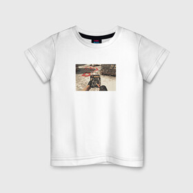 Детская футболка хлопок с принтом CS GO Вышивка в Екатеринбурге, 100% хлопок | круглый вырез горловины, полуприлегающий силуэт, длина до линии бедер | counter strike | cs go | контер страйк | кс го