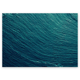 Поздравительная открытка с принтом Endless Sea в Екатеринбурге, 100% бумага | плотность бумаги 280 г/м2, матовая, на обратной стороне линовка и место для марки
 | Тематика изображения на принте: background | blue | dark | gradient | green | lines | ocean | paints | ripples | sea | spot | spots | stripes | texture | waves | волны | голубая | градиент | зеленый | краски | линии | море | океан | полосы | пятна | пятно | рябь | текстура | т