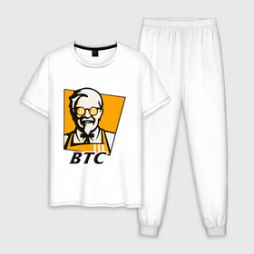 Мужская пижама хлопок с принтом BITCOIN / БИТКОИН / KFC в Екатеринбурге, 100% хлопок | брюки и футболка прямого кроя, без карманов, на брюках мягкая резинка на поясе и по низу штанин
 | binance | binance com | bitcoin | bittrex com | btc | exmo me | hodl | kfc | trading | банан | банан биржа | бинанс | биткоин | график | криптовалюта биржа | криптотрейдер | криптотрейдинг | кфс. | трейдинг