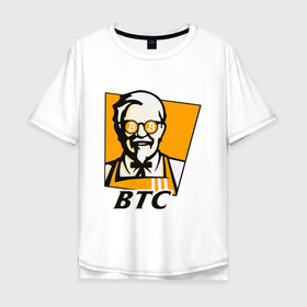 Мужская футболка хлопок Oversize с принтом BITCOIN / БИТКОИН / KFC в Екатеринбурге, 100% хлопок | свободный крой, круглый ворот, “спинка” длиннее передней части | binance | binance com | bitcoin | bittrex com | btc | exmo me | hodl | kfc | trading | банан | банан биржа | бинанс | биткоин | график | криптовалюта биржа | криптотрейдер | криптотрейдинг | кфс. | трейдинг