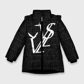 Зимняя куртка для девочек 3D с принтом Репер - SODA LUV в Екатеринбурге, ткань верха — 100% полиэстер; подклад — 100% полиэстер, утеплитель — 100% полиэстер. | длина ниже бедра, удлиненная спинка, воротник стойка и отстегивающийся капюшон. Есть боковые карманы с листочкой на кнопках, утяжки по низу изделия и внутренний карман на молнии. 

Предусмотрены светоотражающий принт на спинке, радужный светоотражающий элемент на пуллере молнии и на резинке для утяжки. | Тематика изображения на принте: rap | rapper | soda luv | st. petersburg | vladislav terentyuk | владислав терентюк | репер | рэп | рэп исполнитель | санкт петербург