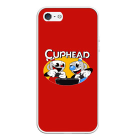 Чехол для iPhone 5/5S матовый с принтом Cuphead в Екатеринбурге, Силикон | Область печати: задняя сторона чехла, без боковых панелей | animation | cup | cuphead | gamer | mugman | retro | run and gun | shooter | анимация | ретро | чашек | чашка | чашкоголовый | шутер