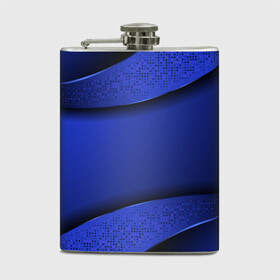 Фляга с принтом 3D BLUE Вечерний синий цвет в Екатеринбурге, металлический корпус | емкость 0,22 л, размер 125 х 94 мм. Виниловая наклейка запечатывается полностью | 3d | 3д | luxury | versace | vip | абстракция | блеск | блестки | версаче | вип | паттерн | роскошь | соты | текстуры