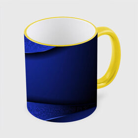 Кружка с принтом 3D BLUE Вечерний синий цвет в Екатеринбурге, керамика | ёмкость 330 мл | 3d | 3д | luxury | versace | vip | абстракция | блеск | блестки | версаче | вип | паттерн | роскошь | соты | текстуры