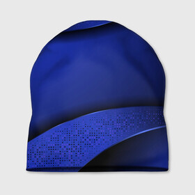 Шапка 3D с принтом 3D BLUE Вечерний синий цвет в Екатеринбурге, 100% полиэстер | универсальный размер, печать по всей поверхности изделия | 3d | 3д | luxury | versace | vip | абстракция | блеск | блестки | версаче | вип | паттерн | роскошь | соты | текстуры