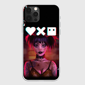 Чехол для iPhone 12 Pro с принтом Love, Death and Robots | Lora Glitch (Z) в Екатеринбурге, силикон | область печати: задняя сторона чехла, без боковых панелей | death | glitch | lora | love | love death robots | netflix | robots | vedeathrobots | xbot 4000 | глитч | лора | любовь | нетфликс | роботы | сериал | сериалы