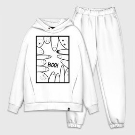 Мужской костюм хлопок OVERSIZE с принтом ДудлБу в Екатеринбурге,  |  | boo | doodle | бу | дудл | монстр