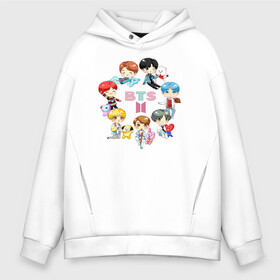 Мужское худи Oversize хлопок с принтом BTS Toys BT21 БТС БТ21 в Екатеринбурге, френч-терри — 70% хлопок, 30% полиэстер. Мягкий теплый начес внутри —100% хлопок | боковые карманы, эластичные манжеты и нижняя кромка, капюшон на магнитной кнопке | bangtan | bangtan boys | beyond the scene | bt21 | bts | bts toys | carton | бангтан | бт21 | бтс | группа бтс