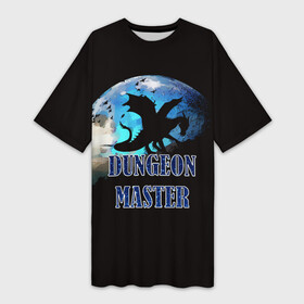 Платье-футболка 3D с принтом Dungeon Master в Екатеринбурге,  |  | d20 | dd | dnd | dungeon master | dungeons and dragons | мастер подземелий