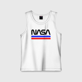 Детская майка хлопок с принтом NASA в Екатеринбурге,  |  | astronomy | fashion | logo | nasa | national | rocket | sky | space | stars | text | usa | звезды | космос | линии | логотип | модные | надпись | наса | планеты | полоски | ракеты | сша | текст