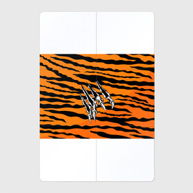 Магнитный плакат 2Х3 с принтом След от когтей тигра в Екатеринбурге, Полимерный материал с магнитным слоем | 6 деталей размером 9*9 см | Тематика изображения на принте: tiger | восточный тигр | год тигра | когти | кошка | тигр | тигренок | хищник