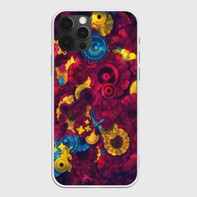 Чехол для iPhone 12 Pro Max с принтом Цветы - шестеренки в Екатеринбурге, Силикон |  | странные цветы | узоры | узоры цветов | цветы | шестеренки