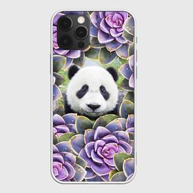Чехол для iPhone 12 Pro Max с принтом Панда среди цветов в Екатеринбурге, Силикон |  | flower | flowers | panda | панда | цветы