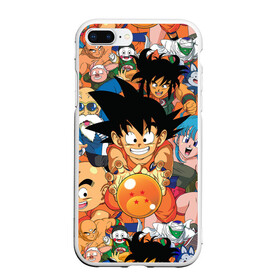 Чехол для iPhone 7Plus/8 Plus матовый с принтом Dragon Ball (главные герои) в Екатеринбурге, Силикон | Область печати: задняя сторона чехла, без боковых панелей | anime | dragon ball | dragon ball z | goku | аниме | драконий жемчуг | жемчуг дракона | манга | сайян | сон гоку