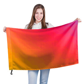 Флаг 3D с принтом Градиент (заря) в Екатеринбурге, 100% полиэстер | плотность ткани — 95 г/м2, размер — 67 х 109 см. Принт наносится с одной стороны | градиент | жёлтый | заря | краски | красный