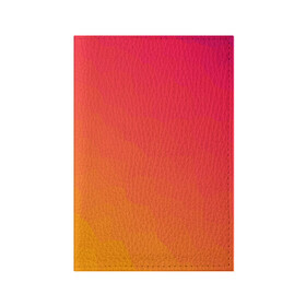 Обложка для паспорта матовая кожа с принтом Градиент (заря) в Екатеринбурге, натуральная матовая кожа | размер 19,3 х 13,7 см; прозрачные пластиковые крепления | градиент | жёлтый | заря | краски | красный