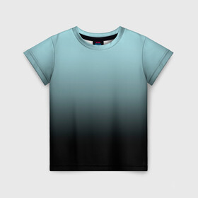 Детская футболка 3D с принтом Black and Blue gradient в Екатеринбурге, 100% гипоаллергенный полиэфир | прямой крой, круглый вырез горловины, длина до линии бедер, чуть спущенное плечо, ткань немного тянется | Тематика изображения на принте: black | градиент | текстура | чёрный