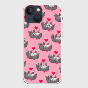 Чехол для iPhone 13 mini с принтом Пиксельные котики в Екатеринбурге,  |  | Тематика изображения на принте: cat | cats | kitten | глаза | глазки | девочкам | кот | котёнок | котик | котики | котэ | котята | кошак | кошка | кошки | красивая | милая | прикольная | светлая | темная | черная