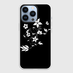 Чехол для iPhone 13 Pro с принтом Цвета цветов черное в Екатеринбурге,  |  | black | colors | flowers | grape | plant | виноград | растение | цвета | цветов | черное