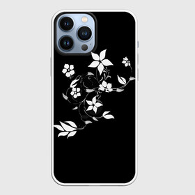 Чехол для iPhone 13 Pro Max с принтом Цвета цветов черное в Екатеринбурге,  |  | black | colors | flowers | grape | plant | виноград | растение | цвета | цветов | черное