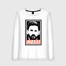 Женский лонгслив хлопок с принтом Obey Messi в Екатеринбурге, 100% хлопок |  | argentina | barca | barcelona | football | lionel | messi | spain | sport | аргентина | барса | барселона | гол | золотой мяч | игрок | испания | камп ноу | лионель | месси | мяч | спорт | тренер | футбол | чемпион | чемпионат