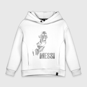 Детское худи Oversize хлопок с принтом Messi Scream в Екатеринбурге, френч-терри — 70% хлопок, 30% полиэстер. Мягкий теплый начес внутри —100% хлопок | боковые карманы, эластичные манжеты и нижняя кромка, капюшон на магнитной кнопке | Тематика изображения на принте: argentina | barca | barcelona | football | lionel | messi | spain | sport | аргентина | барса | барселона | гол | золотой мяч | игрок | испания | камп ноу | лионель | месси | мяч | спорт | тренер | футбол | чемпион | чемпионат