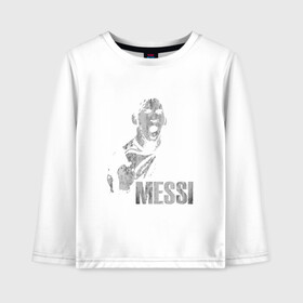 Детский лонгслив хлопок с принтом Messi Scream в Екатеринбурге, 100% хлопок | круглый вырез горловины, полуприлегающий силуэт, длина до линии бедер | argentina | barca | barcelona | football | lionel | messi | spain | sport | аргентина | барса | барселона | гол | золотой мяч | игрок | испания | камп ноу | лионель | месси | мяч | спорт | тренер | футбол | чемпион | чемпионат