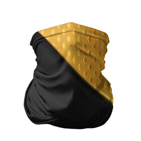 Бандана-труба 3D с принтом 3D BLACK & GOLD в Екатеринбурге, 100% полиэстер, ткань с особыми свойствами — Activecool | плотность 150‒180 г/м2; хорошо тянется, но сохраняет форму | 3d | 3д | gold | абстракция | золото | паттерн | соты | текстуры