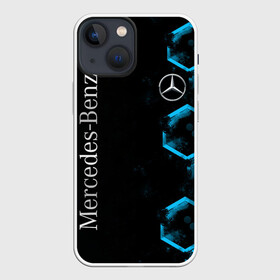 Чехол для iPhone 13 mini с принтом Mercedes | Мерседес | Неон в Екатеринбурге,  |  | amg | auto | benz | blue | bmw | car | deutchland | germany | gts | mercedes | neon | авто | автомобиль | амг | бенз | бенц | бмв | германия | машина | мерседес | немецкий | неон | неоновые | неоновый | соты