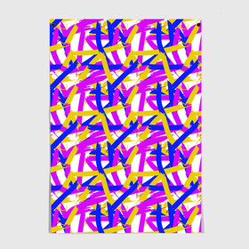 Постер с принтом абстракция из ярких полос в Екатеринбурге, 100% бумага
 | бумага, плотность 150 мг. Матовая, но за счет высокого коэффициента гладкости имеет небольшой блеск и дает на свету блики, но в отличии от глянцевой бумаги не покрыта лаком | abstract | art | blue | bright | brush strokes | childrens | color | daub | drawing | geometry | gouache | isometry | lilac | pattern | stripes | three | yellow | абстрактный | гуашь | желтый | мазки кистью | мазня | полосы | синий | сиреневый | три | цве