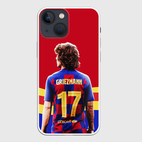 Чехол для iPhone 13 mini с принтом АНТУАН ГРИЗМАНН   БАРСЕЛОНА в Екатеринбурге,  |  | antoine griezmann | barcelona | football | sport | антуан гризманн | барселона | номер 7 | сборная франции | спорт. | футбол