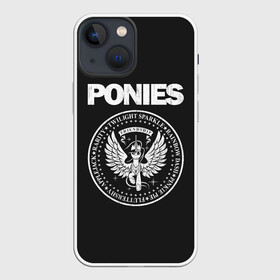 Чехол для iPhone 13 mini с принтом Pony x Ramones в Екатеринбурге,  |  | my little pony | ramones | дружба это чудо | единорог | единороги | май литл пони | мульт | мультфильм | рамонс | рок