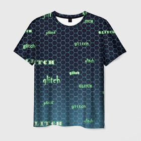 Мужская футболка 3D с принтом Glitch в Екатеринбурге, 100% полиэфир | прямой крой, круглый вырез горловины, длина до линии бедер | 404 | error | geek | glitch | гик | глюки | ошибка | треугольник