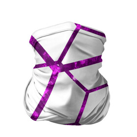 Бандана-труба 3D с принтом Hexagon в Екатеринбурге, 100% полиэстер, ткань с особыми свойствами — Activecool | плотность 150‒180 г/м2; хорошо тянется, но сохраняет форму | hexagon | lines | purple | violet | линии | фиолетовый многоугольник | шестиугольник