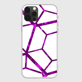 Чехол для iPhone 12 Pro Max с принтом Hexagon в Екатеринбурге, Силикон |  | hexagon | lines | purple | violet | линии | фиолетовый многоугольник | шестиугольник
