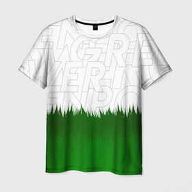 Мужская футболка 3D с принтом GREEN POWER в Екатеринбурге, 100% полиэфир | прямой крой, круглый вырез горловины, длина до линии бедер | Тематика изображения на принте: eco | green peace | nature | vegan | вегетарианство | гринпис | зеленая сила | летний | натуральный | природа | свежий | тренд | эко | экология | яркий