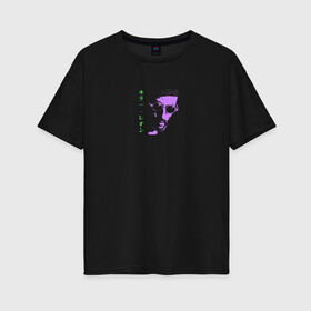 Женская футболка хлопок Oversize с принтом Леон в Екатеринбурге, 100% хлопок | свободный крой, круглый ворот, спущенный рукав, длина до линии бедер
 | leon | винтаж | кино | леон | ретро | старый | фильм