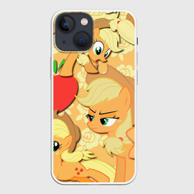 Чехол для iPhone 13 mini с принтом Applejack pattern в Екатеринбурге,  |  | my little pony | дружба это чудо | единорог | единороги | май литл пони | мульт | мультфильм