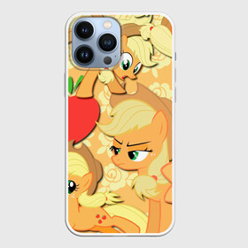 Чехол для iPhone 13 Pro Max с принтом Applejack pattern в Екатеринбурге,  |  | my little pony | дружба это чудо | единорог | единороги | май литл пони | мульт | мультфильм