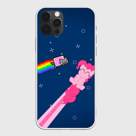 Чехол для iPhone 12 Pro с принтом Nyan cat x Pony в Екатеринбурге, силикон | область печати: задняя сторона чехла, без боковых панелей | my little pony | nyan cat | дружба это чудо | единорог | единороги | май литл пони | мульт | мультфильм | нян кэт