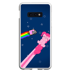 Чехол для Samsung S10E с принтом Nyan cat x Pony в Екатеринбурге, Силикон | Область печати: задняя сторона чехла, без боковых панелей | my little pony | nyan cat | дружба это чудо | единорог | единороги | май литл пони | мульт | мультфильм | нян кэт