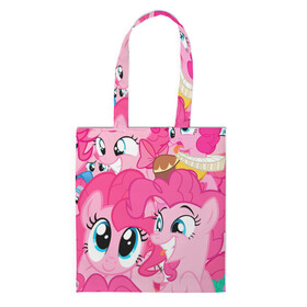 Шоппер 3D с принтом Pinkie Pie pattern в Екатеринбурге, 100% полиэстер | Плотность: 200 г/м2; Размер: 34×35 см; Высота лямок: 30 см | my little pony | дружба это чудо | единорог | единороги | май литл пони | мульт | мультфильм