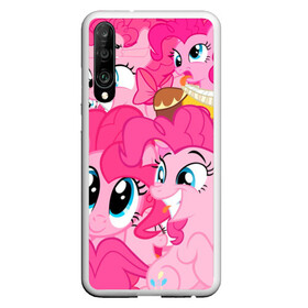 Чехол для Honor P30 с принтом Pinkie Pie pattern в Екатеринбурге, Силикон | Область печати: задняя сторона чехла, без боковых панелей | my little pony | дружба это чудо | единорог | единороги | май литл пони | мульт | мультфильм