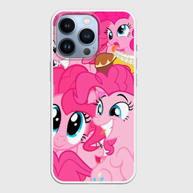 Чехол для iPhone 13 Pro с принтом Pinkie Pie pattern в Екатеринбурге,  |  | Тематика изображения на принте: my little pony | дружба это чудо | единорог | единороги | май литл пони | мульт | мультфильм