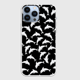 Чехол для iPhone 13 Pro Max с принтом Дельфиновый фон | Dolphin в Екатеринбурге,  |  | dolphin | дельфин | дельфиновый фон | дельфины | косатка | морской житель | пляжная