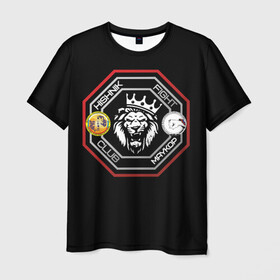 Мужская футболка 3D с принтом Хищник  в Екатеринбурге, 100% полиэфир | прямой крой, круглый вырез горловины, длина до линии бедер | бойцовскийклуб | клуб | лев | майкоп | хищник