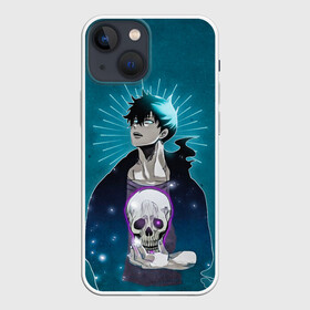 Чехол для iPhone 13 mini с принтом Jin Woo and skull в Екатеринбурге,  |  | Тематика изображения на принте: blade dancer | cha hae in | solo leveling | solo leveling manga | sung jin woo | аниме | манга | поднятие уровня | поднятие уровня в одиночку | поднятие уровня в одиночку аниме | поднятие уровня в одиночку манга | сон джин ву